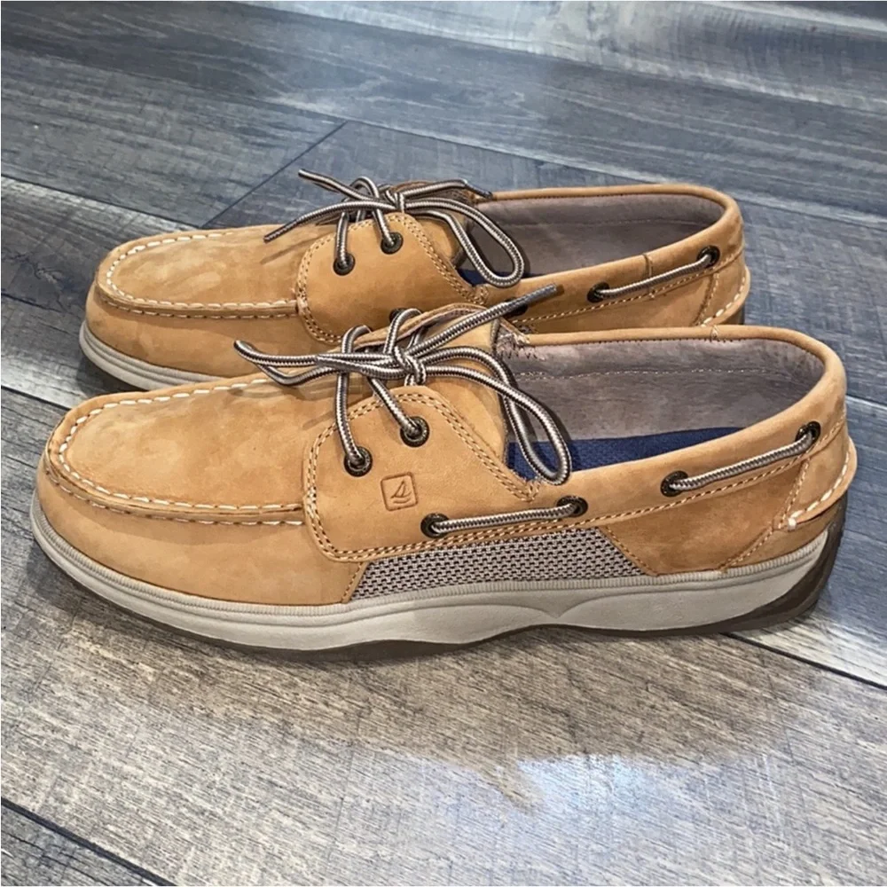 Authentic Sperry Top Sider men's designer leather boat shoes sz 7
